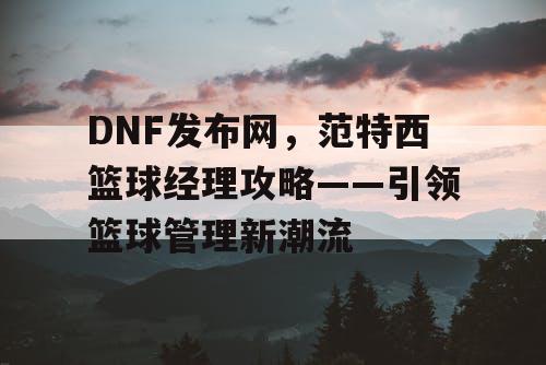 DNF发布网，范特西篮球经理攻略——引领篮球管理新潮流