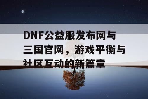 DNF公益服发布网与三国官网，游戏平衡与社区互动的新篇章