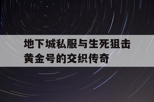 地下城私服与生死狙击黄金号的交织传奇