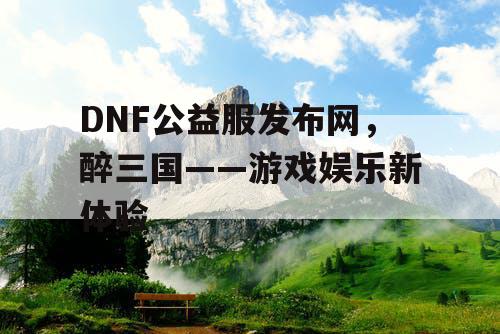 DNF公益服发布网，醉三国——游戏娱乐新体验