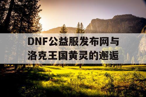 DNF公益服发布网与洛克王国黄灵的邂逅